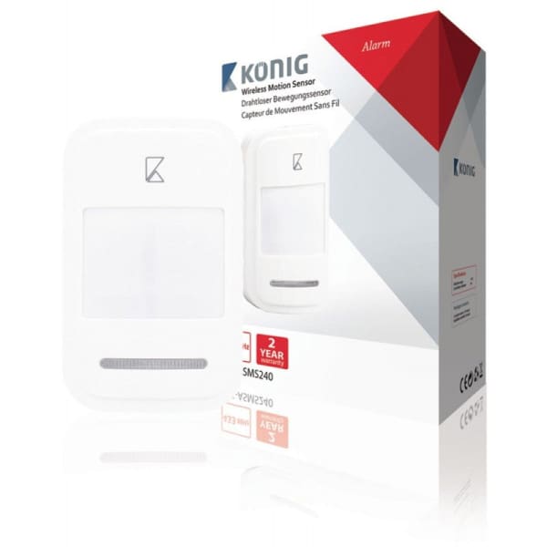 Capteur de mouvement sans fil KÖNIG blanc (SAS-ASMS240) Capteur de mouvement sans fil KÖNIG blanc (SAS-ASMS240)